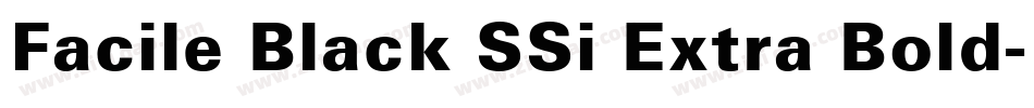 Facile Black SSi Extra Bold字体转换